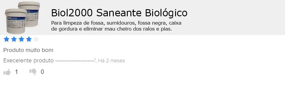 Avaliação na plataforma com quatro estrelas: cliente considera o produto excelente.
