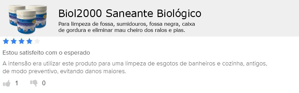 Avaliação na plataforma: cliente satisfeito, usou na limpeza preventiva de esgotos antigos.
