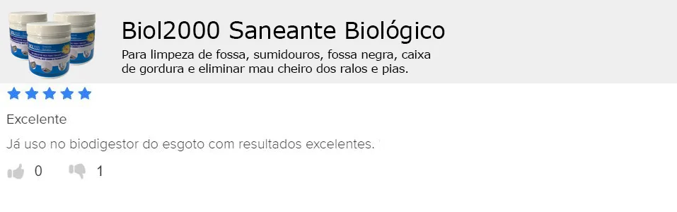 Avaliação na plataforma: o cliente usa no biodigestor do esgoto com resultados excelentes.