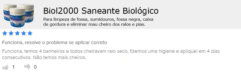 Avaliação na plataforma: os 4 banheiros tinham cheiro de ralo e o cheiro acabou em 4 dias.